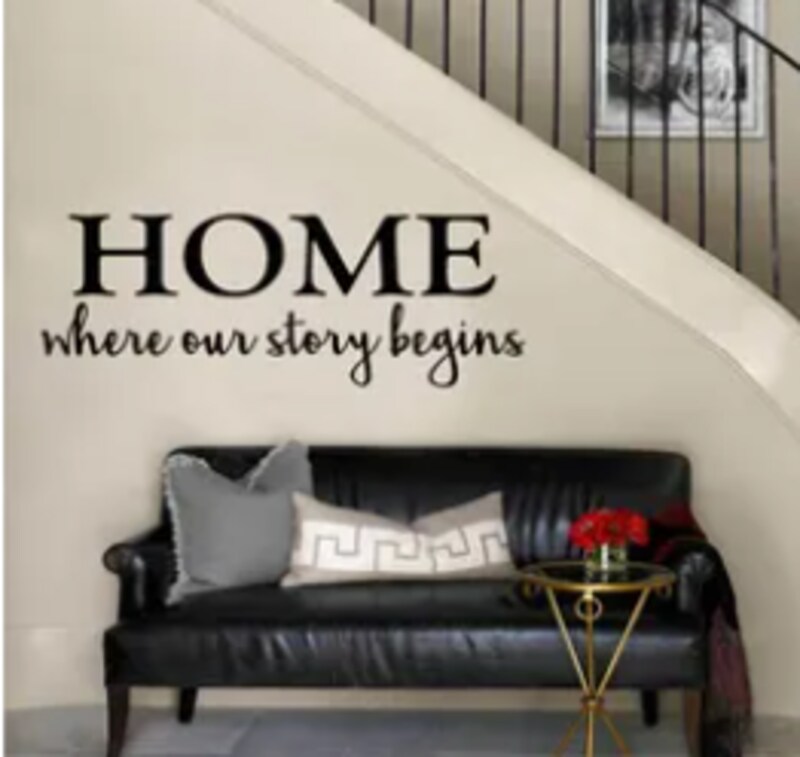 Copy-Family Wall Art Decor Quotes Decal -HOME Where Our Story Begins - Wall Art Decor -2199